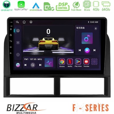 Bizzar F Series 8Core Android14 4+64GB Jeep Grand Cherokee 1999-2004 Navigation Multimedia Tablet 9" Με Carplay & Android Auto