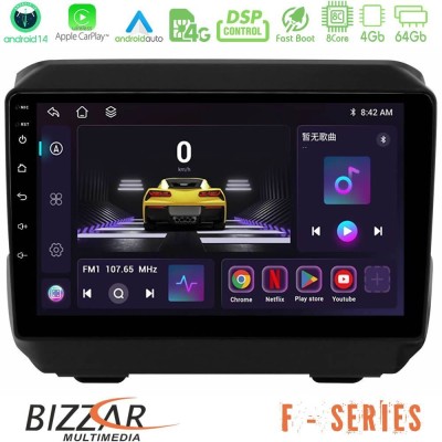 Bizzar F Series 8Core Android14 4+64GB Jeep Wrangler 2018- Navigation Multimedia Tablet 9" Με Carplay & Android Auto