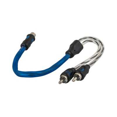 Twisted RCA Cable Y-split 0.3m (OFC) 2 male, 1 female Dual symmetrical conductors Auto-Connect 720RCAYL2M ΖΕΥΓΟΣ