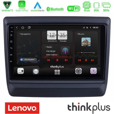Lenovo Thinkplus Series 4Core Android15 2+32GB Isuzu D-MAX 2020-2023 Navigation Multimedia Tablet 9" Με Carplay & Android Auto
