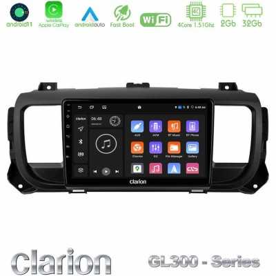 Clarion GL300 Series 4Core Android11 2+32GB Citroen/Peugeot/Opel/Toyota Navigation Multimedia Tablet 9" Με Carplay & Android Aut