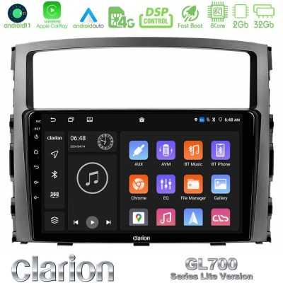 Clarion GL700 Lite Series 8Core Android11 2+32GB Mitsubishi Pajero 2008-2009 Navigation Multimedia Tablet 9" Με Carplay & Androi