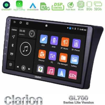 Clarion GL700 Lite Series 8Core Android11 2+32GB Nissan Navara D40 Navigation Multimedia Tablet 9" Με Carplay & Android Auto