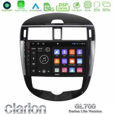 Clarion GL700 Lite Series 8Core Android11 2+32GB Nissan Pulsar 2015-2018 Navigation Multimedia Tablet 9" Με Carplay & Android Au