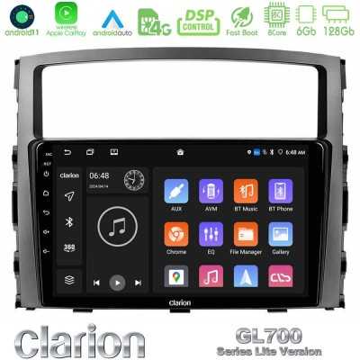 Clarion GL700 Lite Series 8Core Android11 6+128GB Mitsubishi Pajero 2008-2009 Navigation Multimedia Tablet 9" Με Carplay & Andro