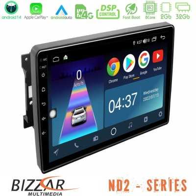 Bizzar ND2 Series 8Core Android14 2+32GB Chrysler / Dodge / Jeep Navigation Multimedia Tablet 10" Με Carplay & Android Auto