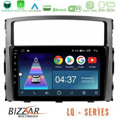 Bizzar LQ Series 4Core Android14 2+32GB Mitsubishi Pajero 2008-2009 Navigation Multimedia Tablet 9" Με Carplay & Android Auto