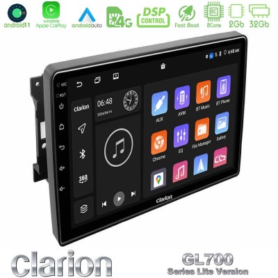Clarion GL700 Lite Series 8Core Android11 2+32GB Chrysler / Dodge / Jeep Navigation Multimedia Tablet 10" Με Carplay & Android A