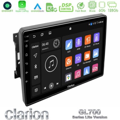 Clarion GL700 Lite Series 8Core Android11 6+128GB Chrysler / Dodge / Jeep Navigation Multimedia Tablet 10" Με Carplay & Android 